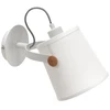 Image de Applique Murale E27 Blanc Et Bois Textile Ip20 - Mantra - Nordica