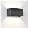 Image de Mantra Applique Led Extérieure Rectangulaire Davos Noire, 4 X 6 W (24 W), 2700 K, Dimmable, 2200 Lm, Ip54