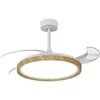 Image de Plafonnier Design, Ventilateur Plafond Led Mistral Bois En Metal, Mantra