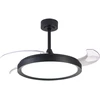 Image de Plafonnier Design, Ventilateur Plafond Led Mistral Noir En Metal, Mantra