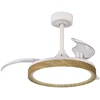 Image de Plafonnier Design, Ventilateur Plafond Led Mistral Mini Bois En Metal, Mantra