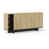Image de Buffet Cequoia   Chêne & Noir   3 Portes, 3 Niches   170 X 40 X 80 Cm