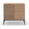 Image de CALICOSY - Petit buffet 2 portes et pieds en métal Ariel - L80 cm