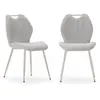 Image de CALICOSY - Lot de 4 chaises en tissu avec pieds en métal L48 cm - NOVA