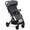 Image de Poussette KUBIC Buggy 2 GREY, modèle « avion », légère et robuste, pour les enfants jusqu'à 22 kg, avec dossier et repose-pieds réglables, pliable de manière compacte, 90 x 58 x 107 cm