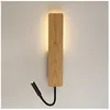 Image de Cristalrecord - Applique Murale Led Bois Renoir 5w + 3w Avec Usb Cr 43-162-08-116
