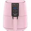 Image de Friteuse à air chaud Jocca 3,8 L 1450 W Airfryer LED Touch 8 programmes faible teneur en matières grasses Rose