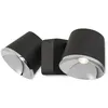 Image de Leds-c4 - Drone - Applique / Plafonnier Led Intégré Chrome, Marron