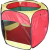 Image de Maisonnette de jeu légère et hexagonale avec piscine à balles multicolore, 100 x 100 x 75 cm, avec porte à fermeture velcro