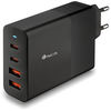 Image de NGS Bud 100W Chargeur Mural Universel 100W Ultrarapide - 2x USB-C PD & PPS, 2x USB-A QC 3.0 - Noir - Neuf