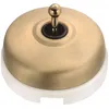 Image de Dimbler - Interrupteur Va & Vient Porcelaine Blanche Coque Dorée Satinée Réf. 60308523 Fontini