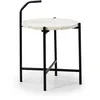 Image de Table Basse Yala Avec Plateau En Terrazo Blanc Et Pieds Métalliques En Noir Mat/diamètre: 41 Cm