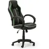 Image de Fauteuil De Bureau Réglabe Et Inclinable Formula Tapissé En Similicuir Et Tissu Maille. Couleur Noir Et Vert. Accoudoirs Rembourrés.
