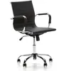 Image de Vs Venta-stock   Fauteuil De Bureau Inclinable Noir En Cuir Synthétique   Accoudoirs Rembourrés   Hauteur Réglable 91,5/101 Cm   Largeur 54 Cm   Pour Bureau Moderne