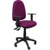 Image de Piqueras Y Crespo - Modelo Tribaldos - Silla De Oficina Con Mecanismo De Contacto Permanente De Doble Maneta Y Regulable En Altura - Asiento Y Respaldo Tapizados En Tejido Bali Color Morado (brazos Regulables Incluidos)