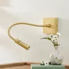 Image de Leds-c4 - Tip - Lampe De Lecture Murale Led Gradateur Tactile Doré Satiné 174lm 3000k