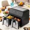 Image de Friteuse à air chaud InnovaGoods Fryinn Double 8000 Noir Acier inoxydable 3400 W 8 L