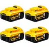 Image de Lot de 4 batteries DeWALT DCB184P4 (18 V - 5,0 Ah)