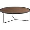 Image de Table basse ronde en noyer et acier noir 2006