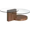 Image de Angel Cerdá Table basse ronde en verre trempé et noyer 2019