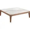 Image de Angel Cerdá Table basse carrée en marbre de porcelaine et noyer 2042