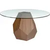 Image de Angel Cerdá table à manger ronde en verre trempé en noyer 1093