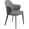 Image de Angel Cerdá chaise en tissu gris foncé et éco-cuir 4102