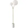 Image de Angel Cerdá Lampadaire en marbre blanc, acier doré et verre blanc 8048
