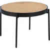 Image de Angel Cerdá Table basse ronde en rotin, bois noir et acier noir 2111