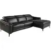 Image de Canapé relax droit en cuir noir 6205