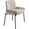Image de Angel Cerdá Chaise en tissu gris et velours marron 4171