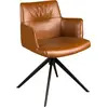 Image de Angel Cerdá Chaise pivotante en similicuir brun cognac 4193