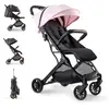 Image de Poussette de voyage Interbaby, compacte, pour enfants jusqu'à 22 kg, cabine à main, fonction inclinable (rose)