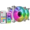 Image de Mars Gaming MF3DKITW système de refroidissement d'ordinateur Boitier PC Ventilateur 12 cm Blanc 3 pièce(s) - Neuf