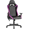 Image de Mars Gaming MGC-Pro, chaise de jeu professionnelle, surface en cuir PU, accoudoirs 2D et dossier réglable à 135°, support lombaire et cervical Soft-Touch, roulettes XL et piston à gaz de classe 4, violet