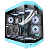 Image de Mars Gaming MC-3T Premium Gaming Case - Trois panneaux en verre trempé - Montage GPU vertical - Capacité pour 10 ventilateurs - USB-C avancé - Couleur bleue - Neuf