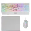 Image de Mars Gaming MCP124W clavier Souris incluse USB AZERTY Français Blanc - Neuf