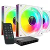 Image de Lot de 3 Ventilateurs boitier Mars Gaming MF-3DProKit RGB - 12cm (Blanc) #3POURCENT