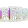 Image de Lot de 3 Ventilateurs boitier Mars Gaming MF-LinkFinity 2 Reverse RGB - 12cm (Blanc) #3POURCENT