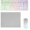 Image de Mars Gaming MCPWTKLWFR, sans fil, connectivité sans fil RF + USB, clavier à membrane, disposition AZERTY, éclairage RGB LED, couleur blanche
