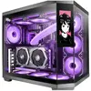 Image de Mars Gaming Mc-3tcorelcd Boîtier gaming ATX Écran IPS 7,2 pouces Triple verre trempé noir