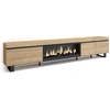 Image de COZY Meuble TV, Banc Télé, 288x35x57cm, TV grand format, Cheminée électrique XXL, Chêne