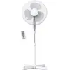 Image de Briebe FN122397W Ventilateur sur pied silencieux, télécommande, 40 cm, minuterie, oscillation, hauteur réglable, blanc