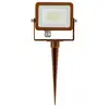 Image de Projecteur LED extérieur Sky 10W avec piquet, optique 115°, température de couleur 3000K, finition Corten texturée - Beneito & Faure