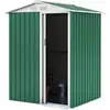 Image de Gardiun - Abri De Jardin Métallique Milton 2 M² 130x155x186 Cm Porte Coulissante Vert