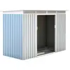 Image de Abri De Jardin En Métal Gardiun Rutland Silver 3,93 M² 142x277x184 Cm Ext. Acier Galvanisé Argent/blanc