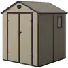 Image de Gardiun   Abri De Jardin Résine 3,57 M²   Dimensions 190x188x225 Cm   Double Porte Battante   Grilles D'Aération Pour Ventilation