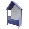 Image de Banc De Jardin En Bois Coffre De Rangement Abribus Gardiun Alice Purple 75x137x223 Cm