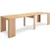 Image de Skraut Home - Table Console Extensible, Console Meuble, 300, Pour 14 Personnes, Table À Manger, Style Moderne, Chêne