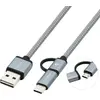 Image de Câble USB vers micro-USB et USB C CoolBox COO-CAB-U2MC